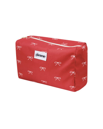 Toiletry bag bows - Red