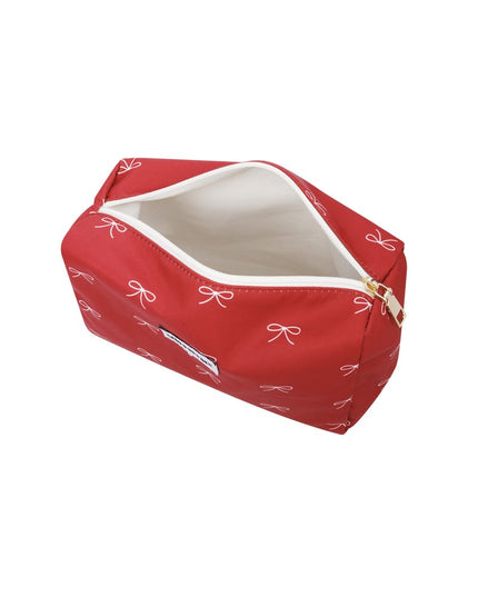 Toiletry bag bows - Red