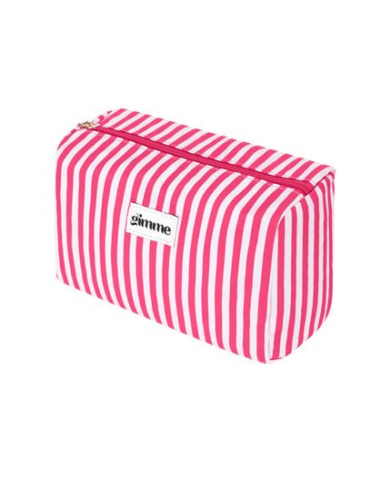 Make-up bag small stripes - Fuchsia