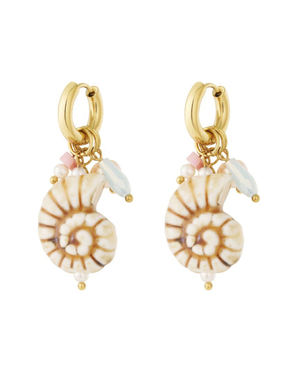 Crazy shell oorbellen