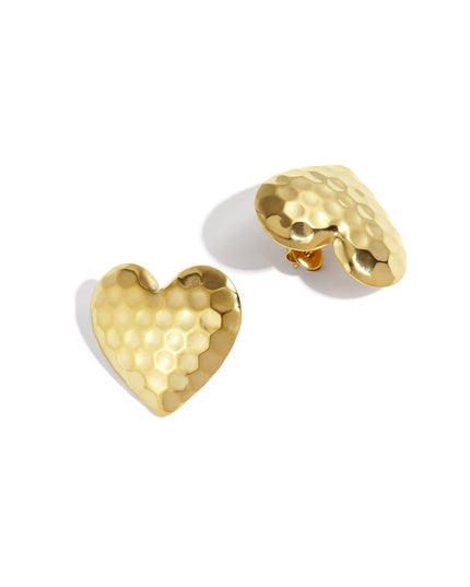 Stainless Steel Stud Earrings Heart Casual Daily Simple Series Women's jewelry