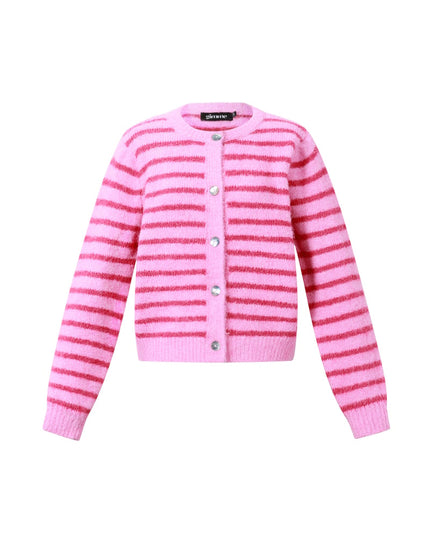 Polyester fiber (polyester) Knit cardigan Stripes Casual Fall/Winter  Clothes