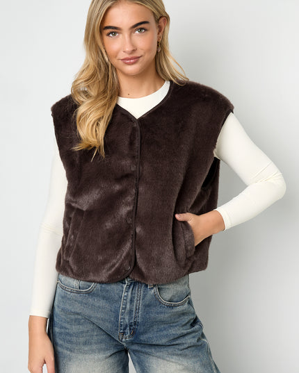 Polyestervezel (polyester) Vesten Effen herfst/winterkleding