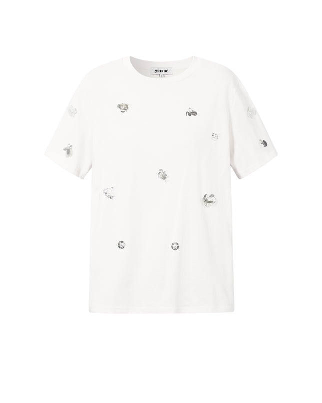 T-shirt met pailletten