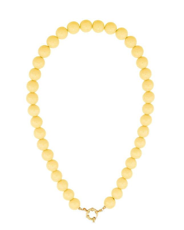 Colored small bead necklace-12mm