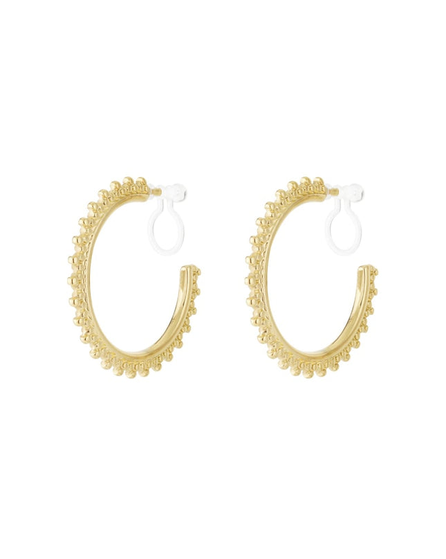 Zonnestralen hoepel clip oorbellen