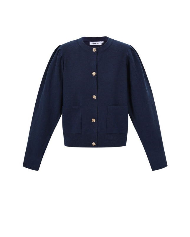 Vest met bloemen knopen