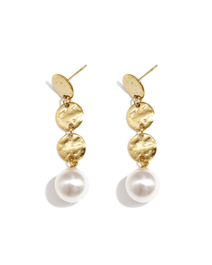 Hangende oorbellen van roestvrij staal met geometrische vorm, elegante en eenvoudige collectie voor dagelijks gebruik. Damessieraden.