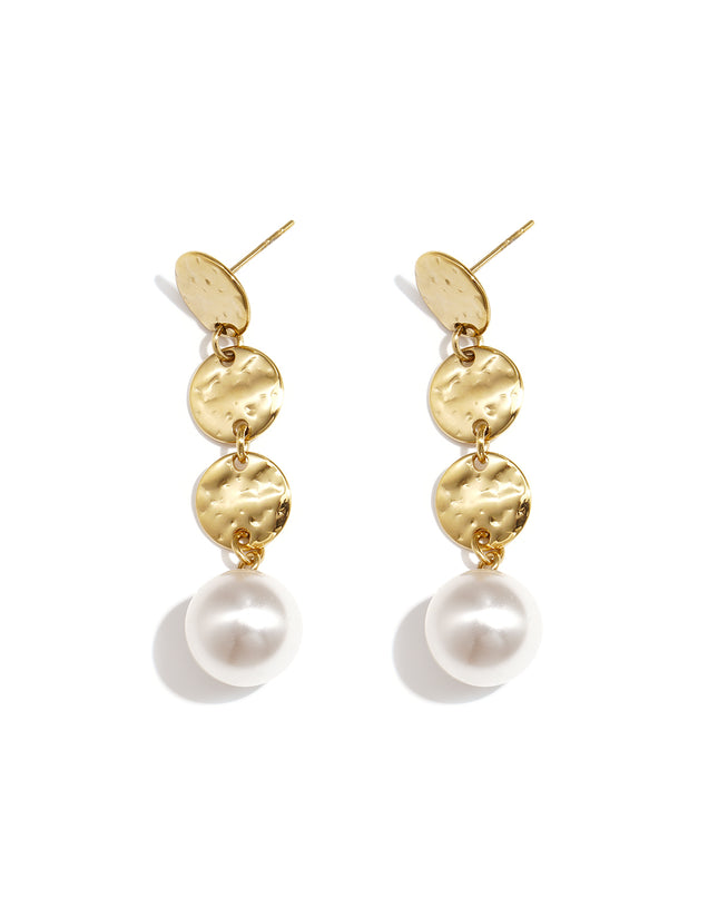 Hangende oorbellen van roestvrij staal met geometrische vorm, elegante en eenvoudige collectie voor dagelijks gebruik. Damessieraden.