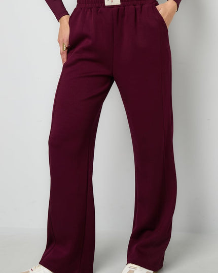 Polyester fiber (polyester) Straight pants Solid color Sporty All Fit  Clothes