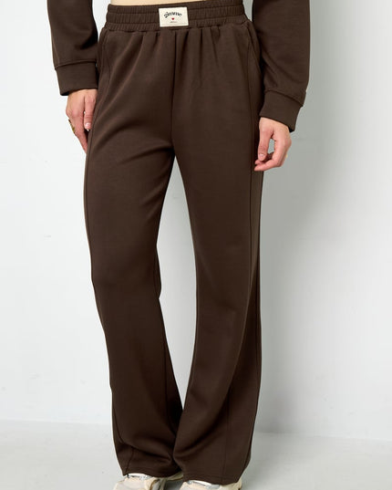 Polyester fiber (polyester) Straight pants Solid color Sporty All Fit  Clothes