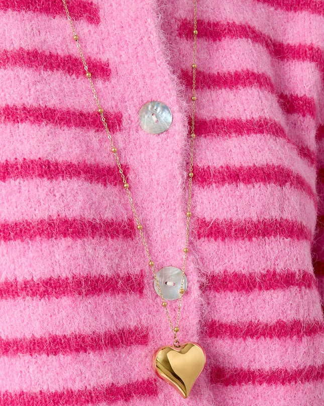 Stainless Steel Long Necklaces Heart Casual Daily Simple Series Women's jewelry