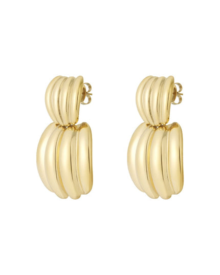 Oorbellen van roestvrij staal, geometrisch, casual, dagelijks, eenvoudig, serie, damessieraden