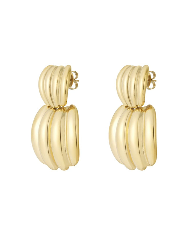 Oorbellen van roestvrij staal, geometrisch, casual, dagelijks, eenvoudig, serie, damessieraden