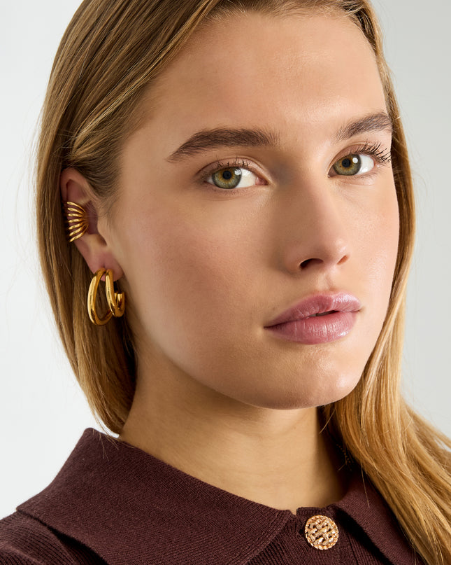 Roestvrijstalen oormanchetten, casual, dagelijks, eenvoudig, serie, damessieraden