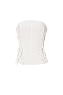 Geweven Katoen Vrouwen Denim Top Elegant Solide Kleur Lente/Zomer