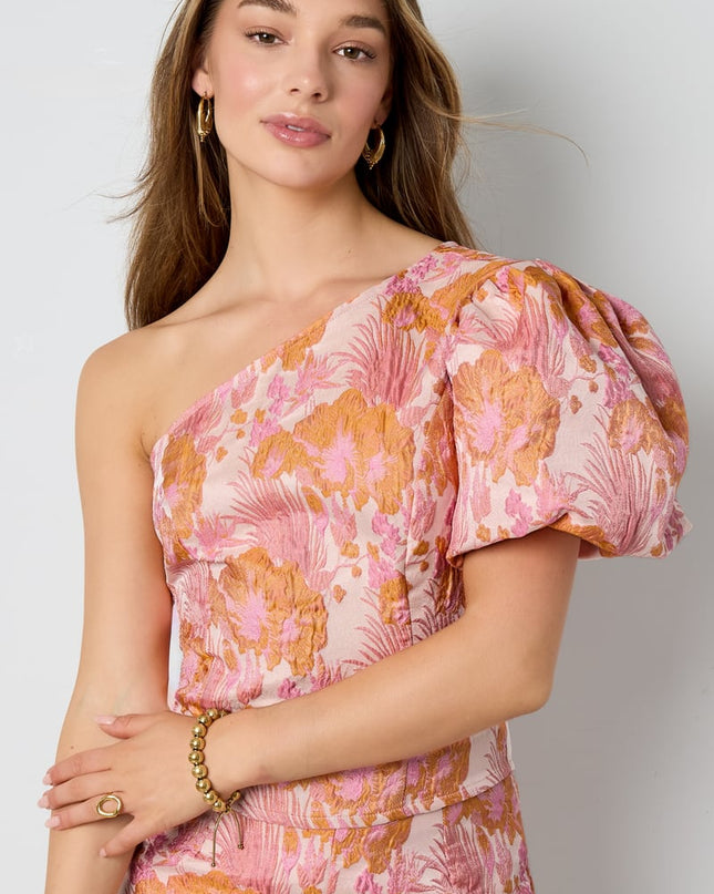 Tops met korte mouwen Bloemenprint Elegant Lente/Zomer