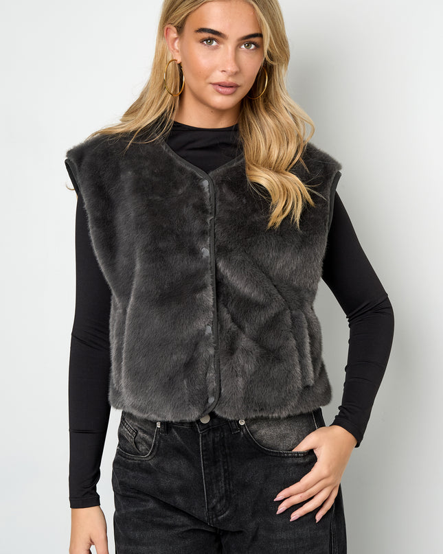 Polyestervezel (polyester) Vesten Effen herfst/winterkleding