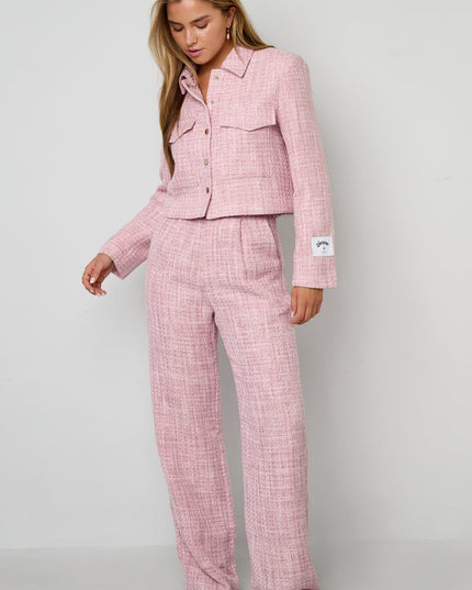 Polyester fiber (polyester) Straight pants Checkered Elegant Fall/Winter  Clothes