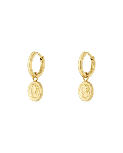 Muse munten oorbellen