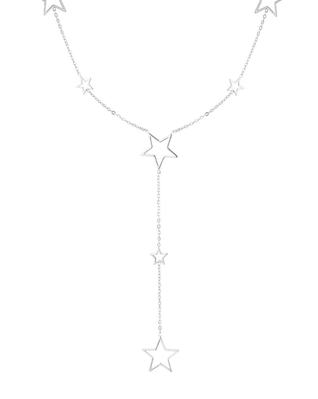 lange ketting met verschillende sterren bedels