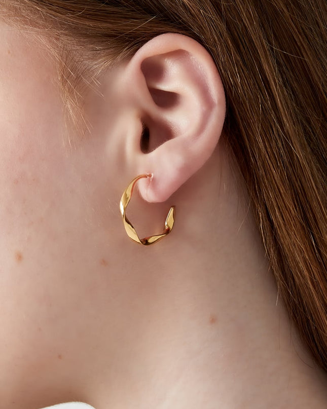 Curve Clip Oorbellen