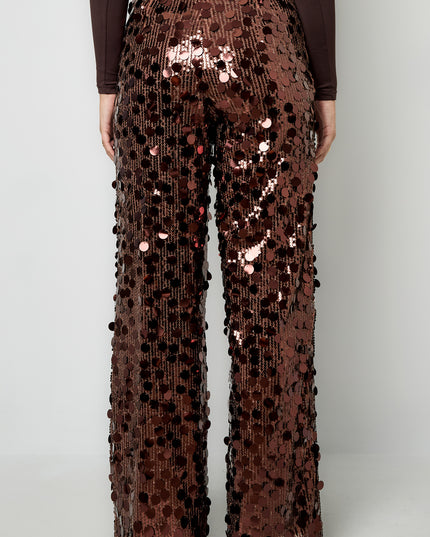 Polyestervezel (polyester) Rechte broek Pailletten Elegante All Fit Kleding