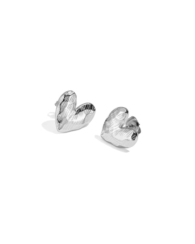 Stud Earrings Heart Simple Daily Simple Series Women's jewelry