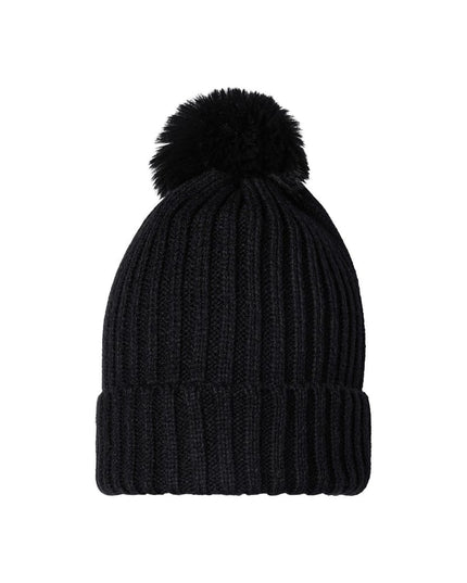 Beanie Furry Pompon Groen Acryl