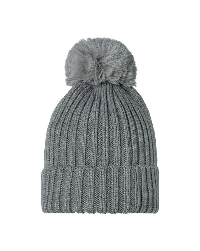 Beanie Furry Pompon Groen Acryl