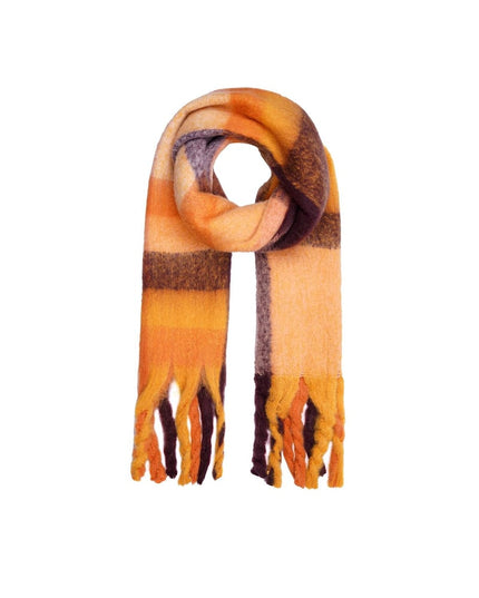 Sjaal met franjes Oranje Polyester
