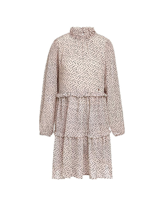 Gelaagde jurk met ruches Groen S