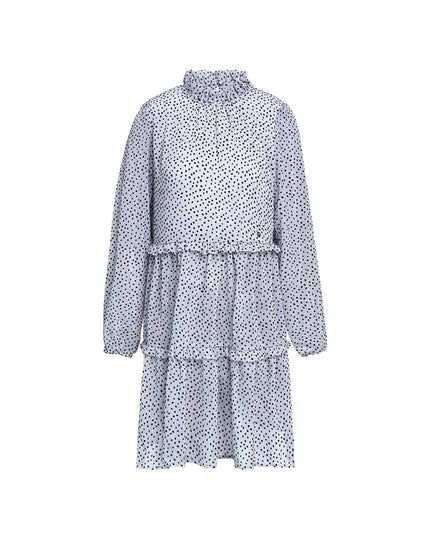 Gelaagde jurk met ruches Groen S