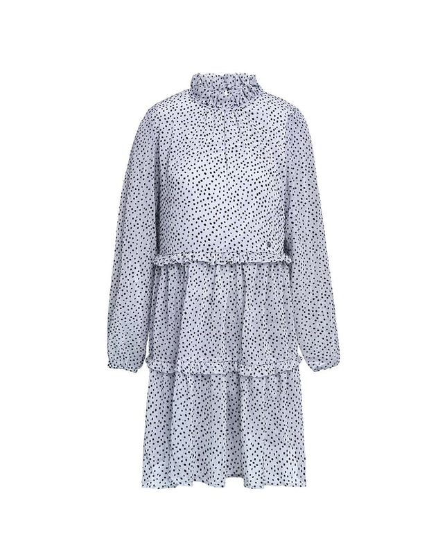 Gelaagde jurk met ruches Groen S