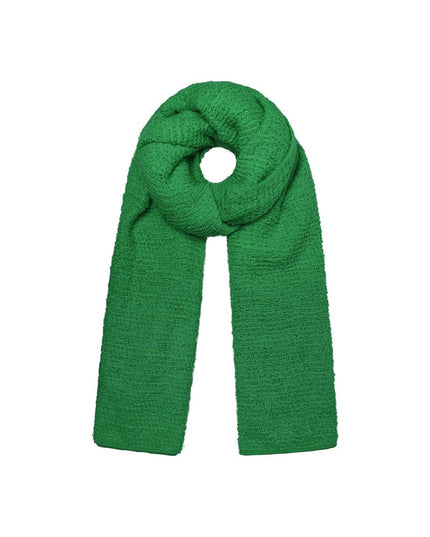 Wintersjaal met reliëf patroon groen Polyester