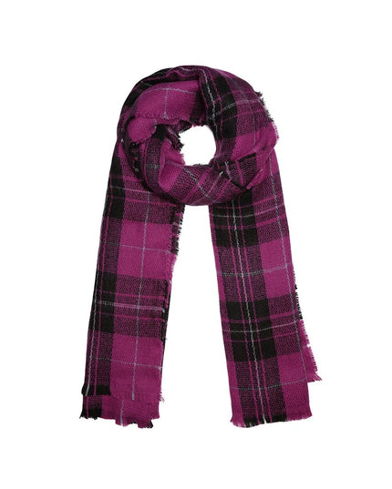 Sjaal met ruitjes Roze Acryl