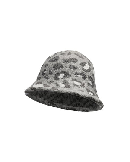 Vissershoedje dierenprint Grijs Acryl