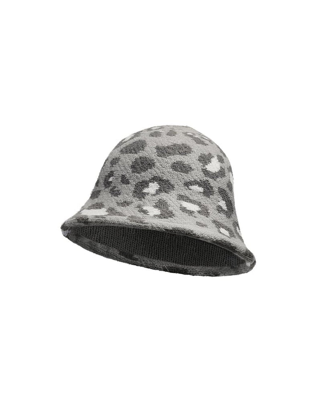 Vissershoedje dierenprint Grijs Acryl