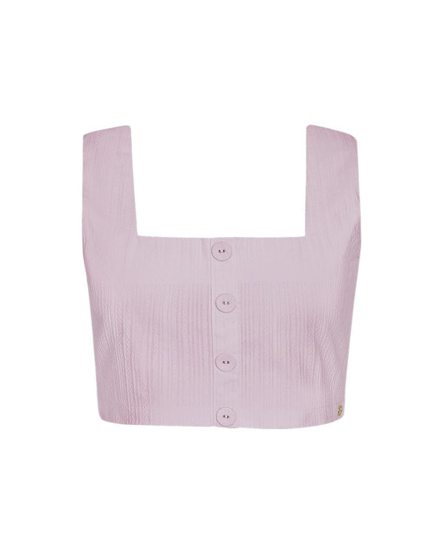 Crop top knot detail - white S