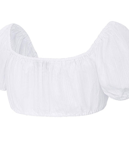 Crop top knotted White S