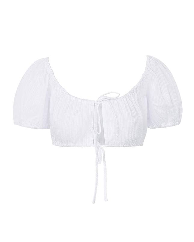 Crop top knotted White S