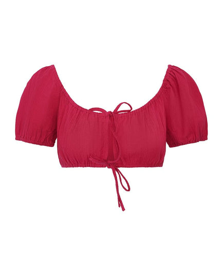 Crop top knotted White S