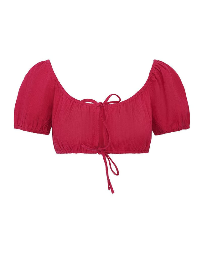 Crop top knotted White S