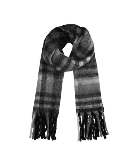 Sjaal happy print Zwart Polyester