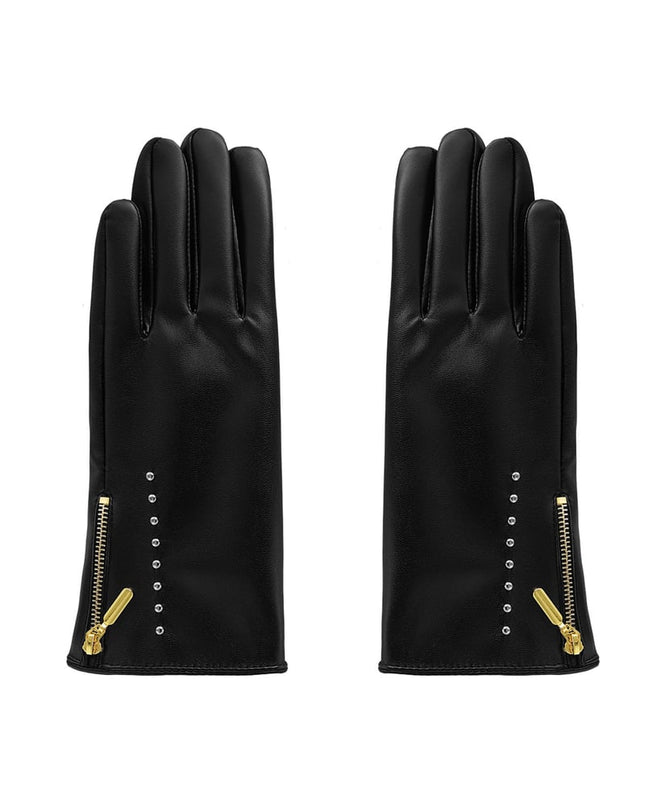 Handschoenen PU met studs en rits