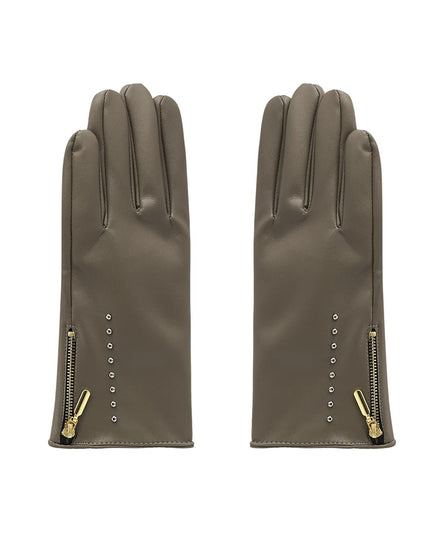 Handschoenen PU met studs en rits