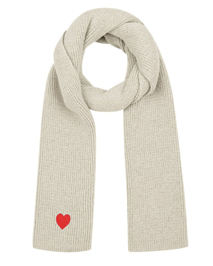 Wintersjaal met hart detail