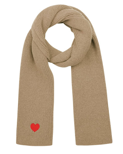 Wintersjaal met hart detail