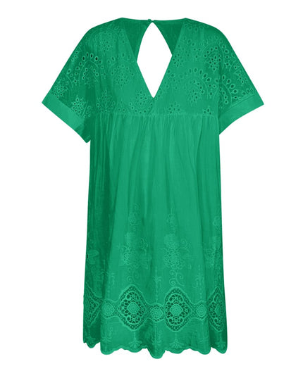 Short dress with open back - fuchsia