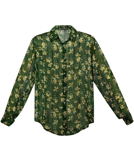 Blouse bloemenprint groen